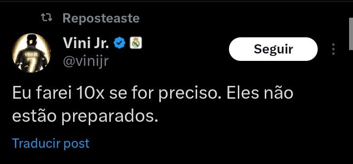  El tweet de Vinicius