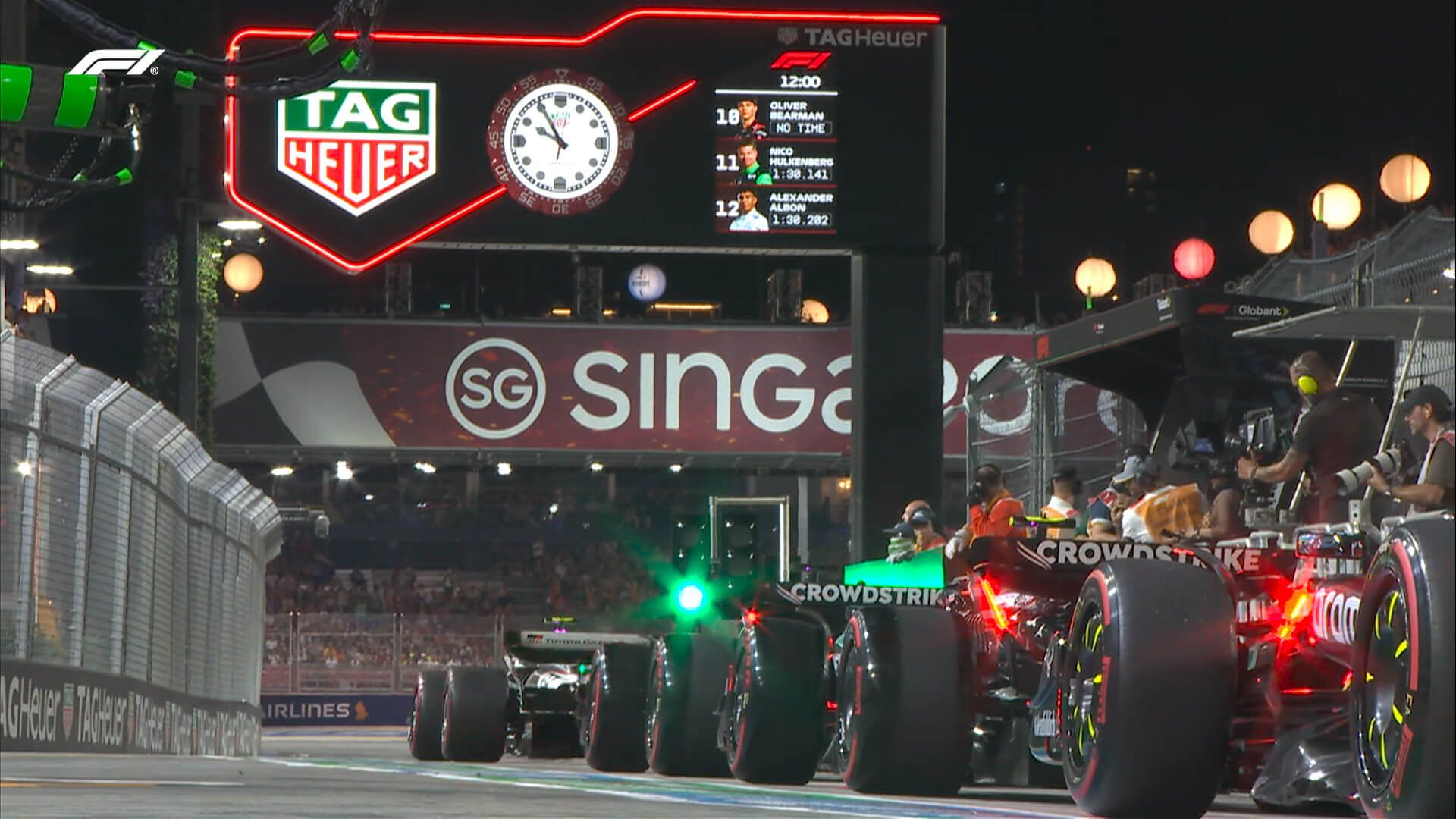 Comienzo de la Q3 en Singapur (Fórmula 1)