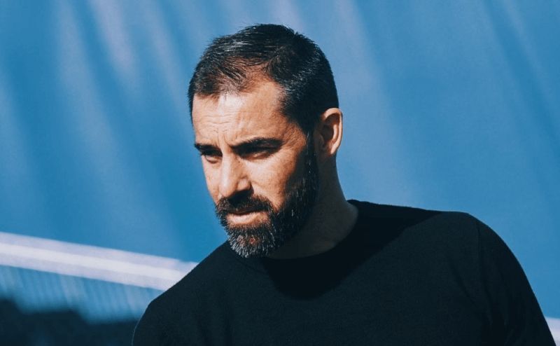 Rubén Sellés en su primer día como blanquillo.