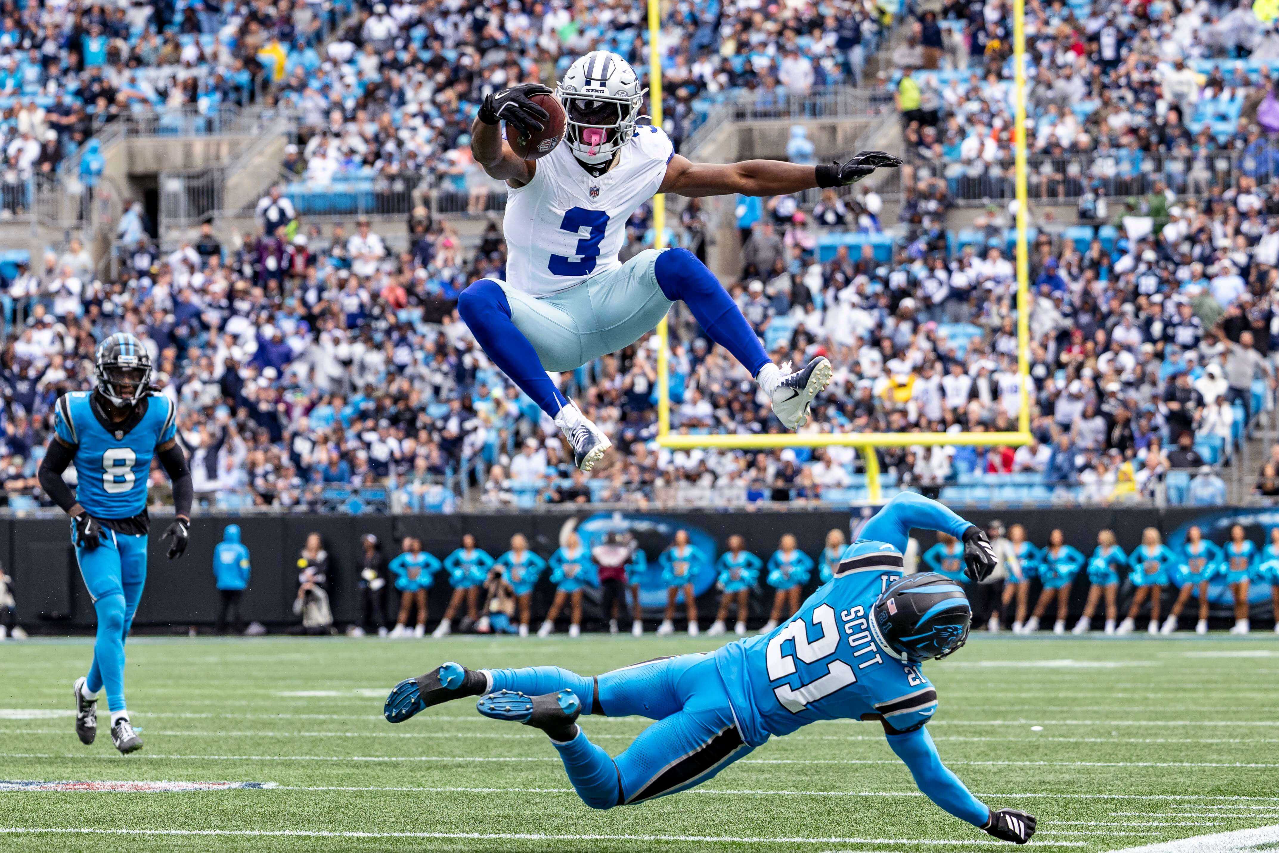  George Pickens en un partido de los Dallas Cowboys