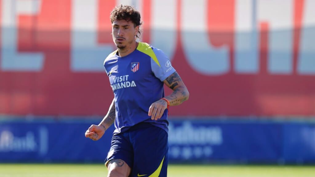  José María Giménez durante un entrenamiento con el Atlético (Instagram @josemariagimenez)