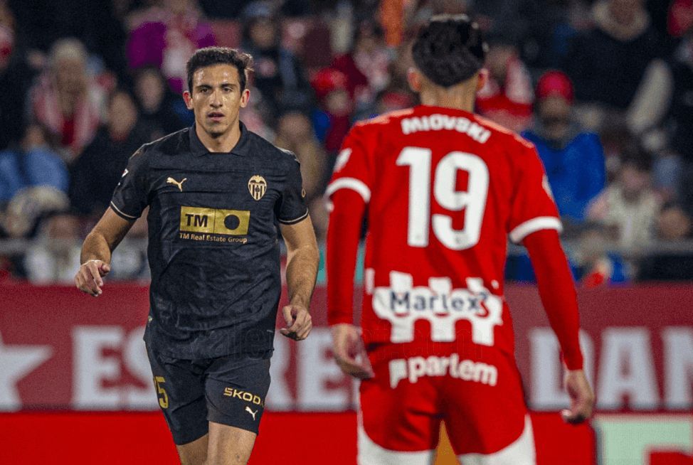 Un lance del Girona-Valencia CF