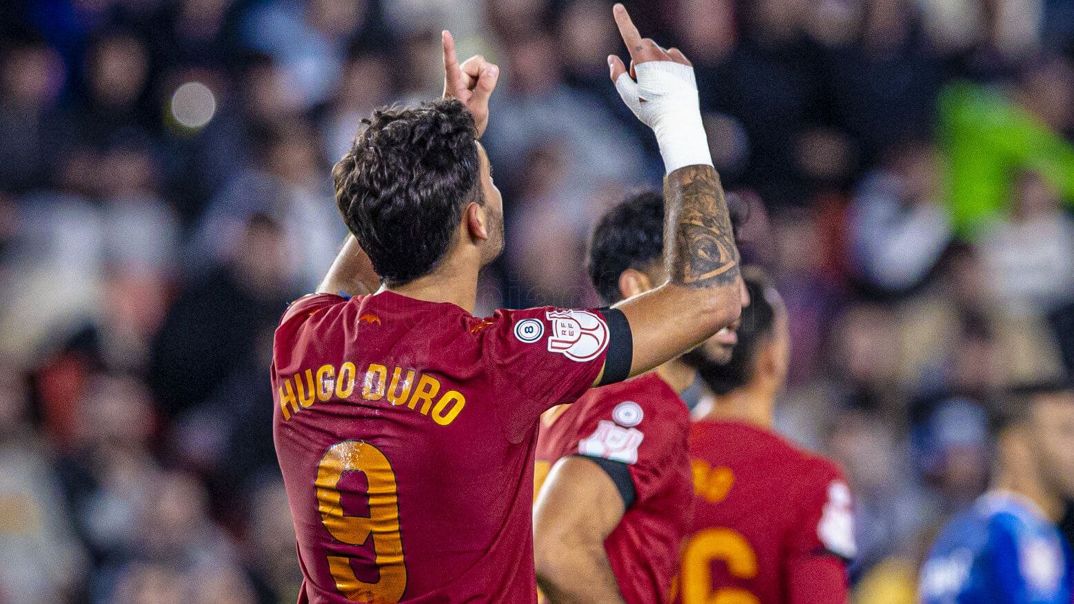 Hugo Duro dedica su gol a Ochotorena