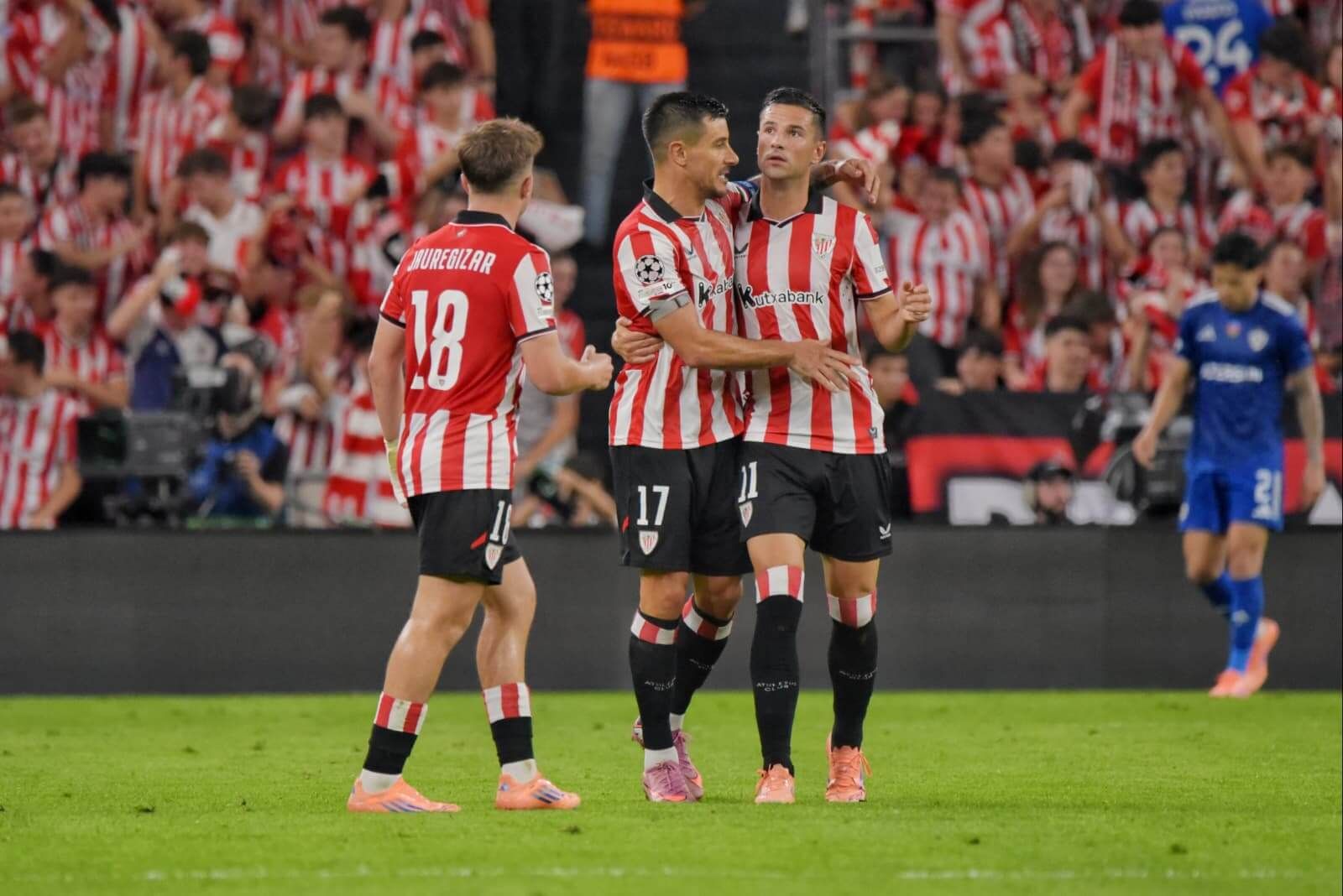 Gol de Gorka Guruzeta ante el Qarabag en la Champions League.