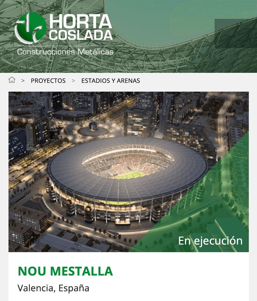  Horta Coslada anuncia el Nou Mestalla