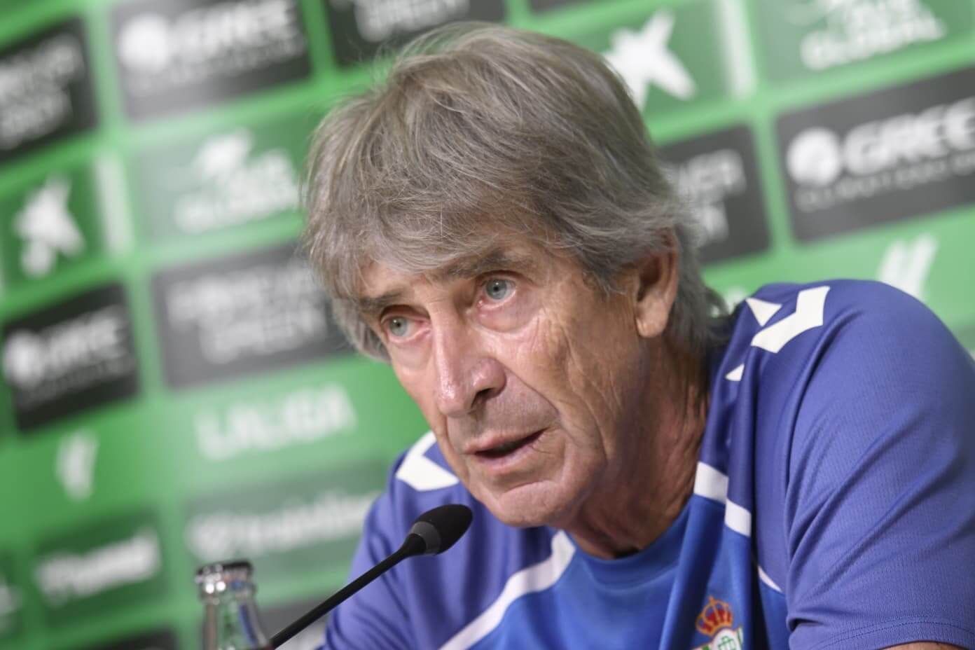  Manuel Pellegrini, en sala de prensa.