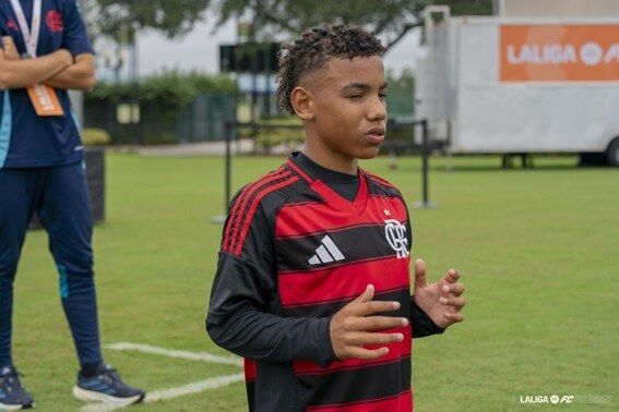 Rhay antes de un partido en Orlando.