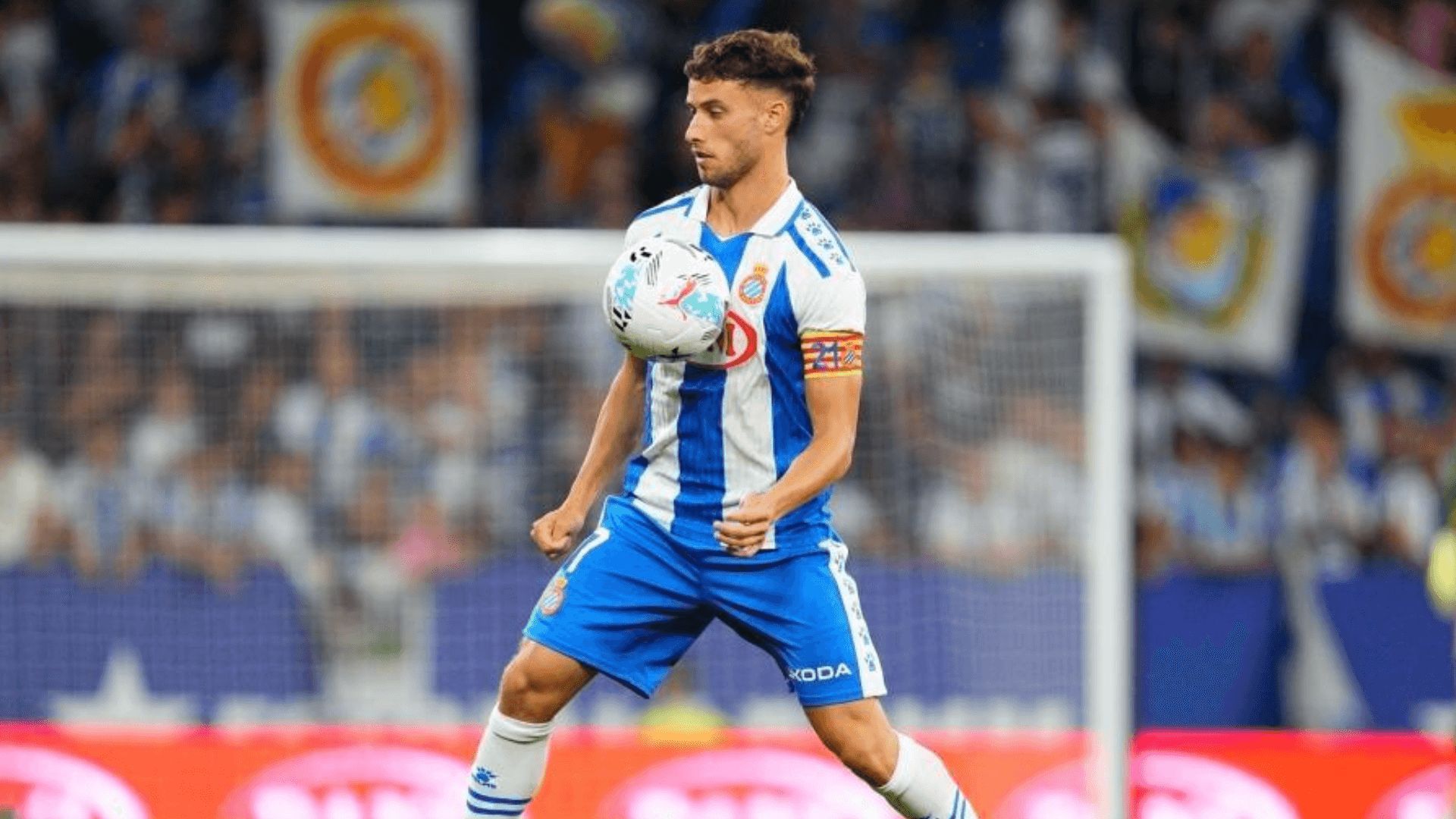 Javi Puado, en un partido con el Espanyol.