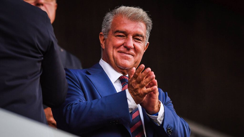  Joan Laporta durante un partido del FC Barcelona (Fuente: Cordon Press)