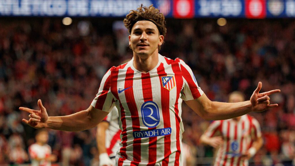  Julián Alvarez celebra un gol en el Atlético de Madrid (Cordon Press)