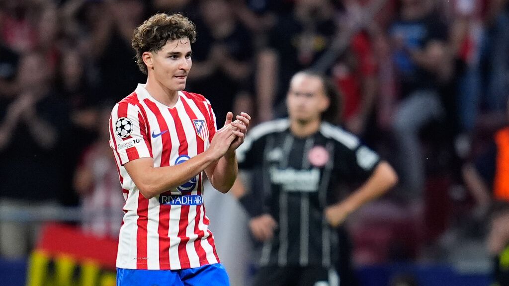  Julián Alvarez en un partido del Atlético de Madrid (Europa Press)