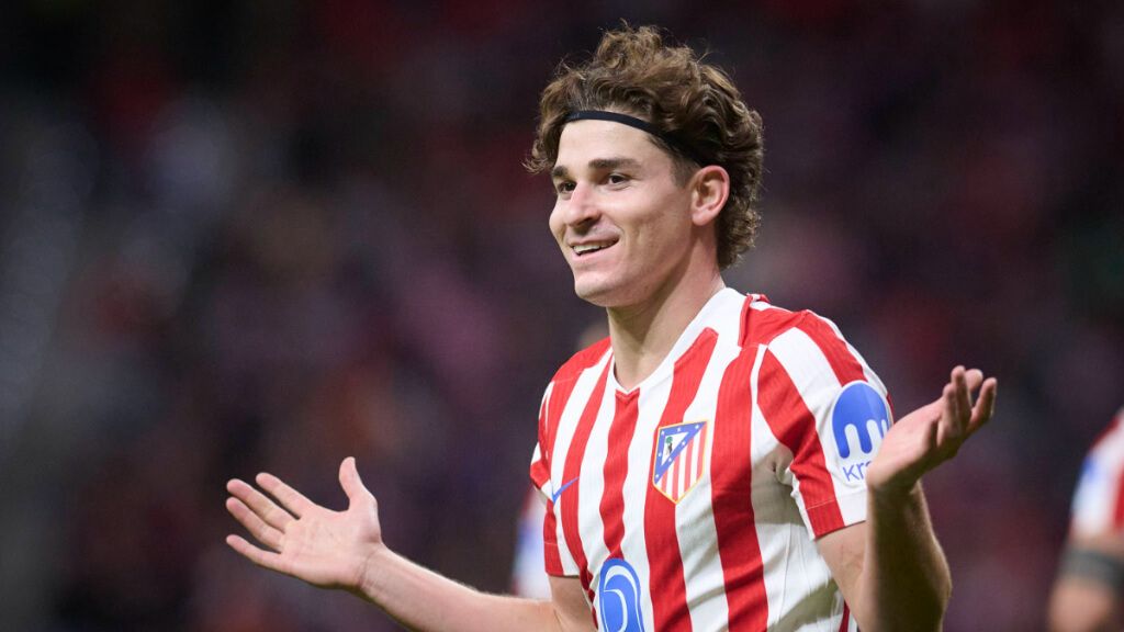 Julián Álvarez durante un partido del Atlético de Madrid (Fuente: Cordon Press)