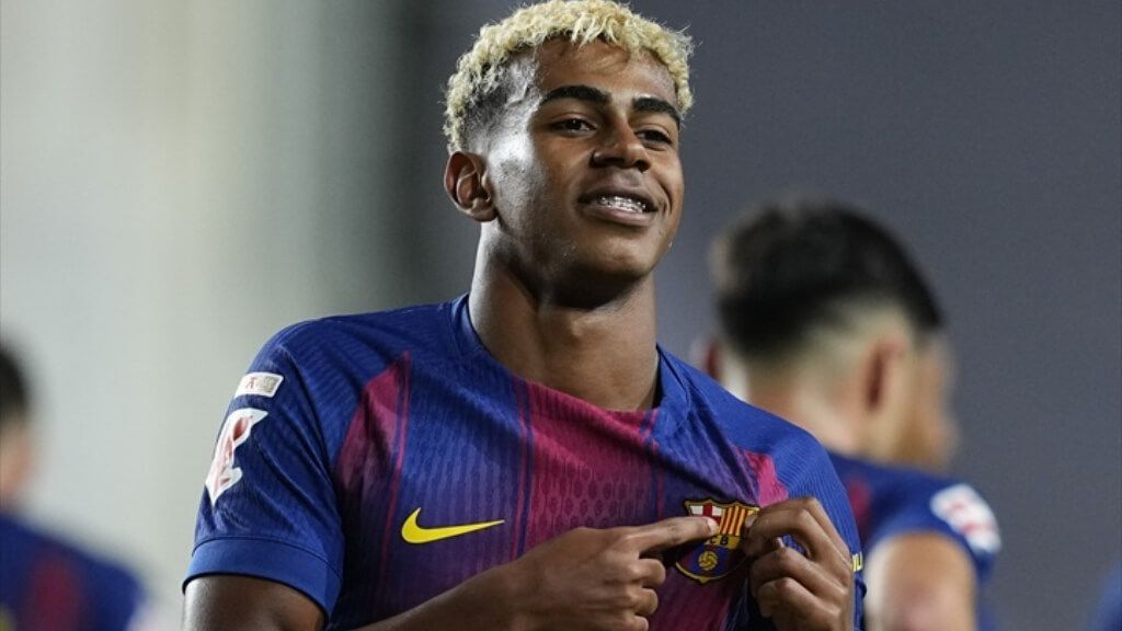  Lamine Yamal en un partido con el FC Barcelona