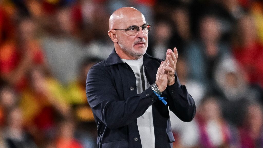  Luis de la Fuente durante el partido contra Georgia (Fuente: Europa Press)