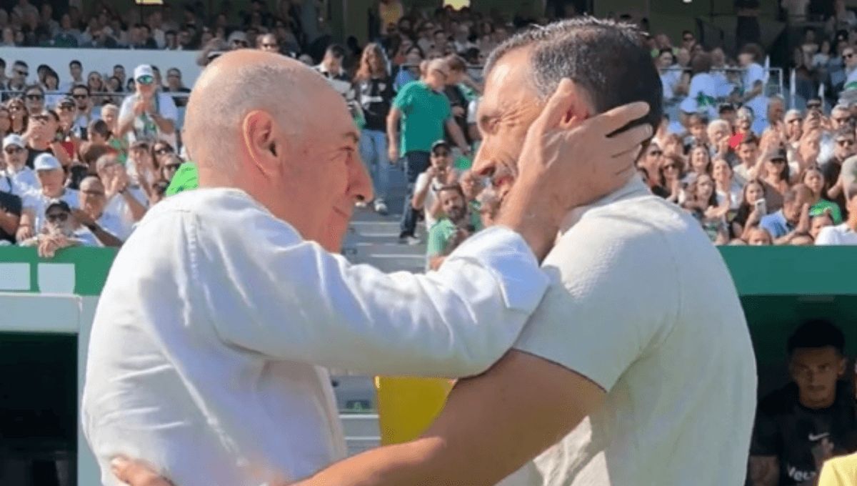 Manu Sarabia y Eder, antes del Athletic - Elche.