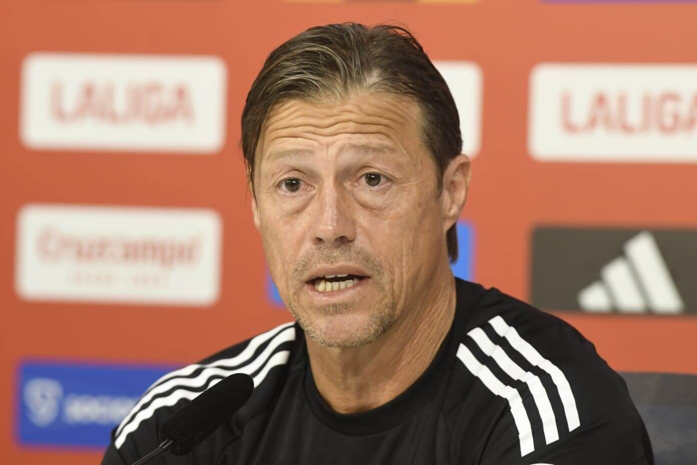 Matías Almeyda, en sala de prensa con el Sevilla.