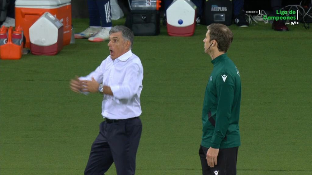 José Luis Mendilibar, enfadado contra el Barcelona (Fuente: Movistar+)