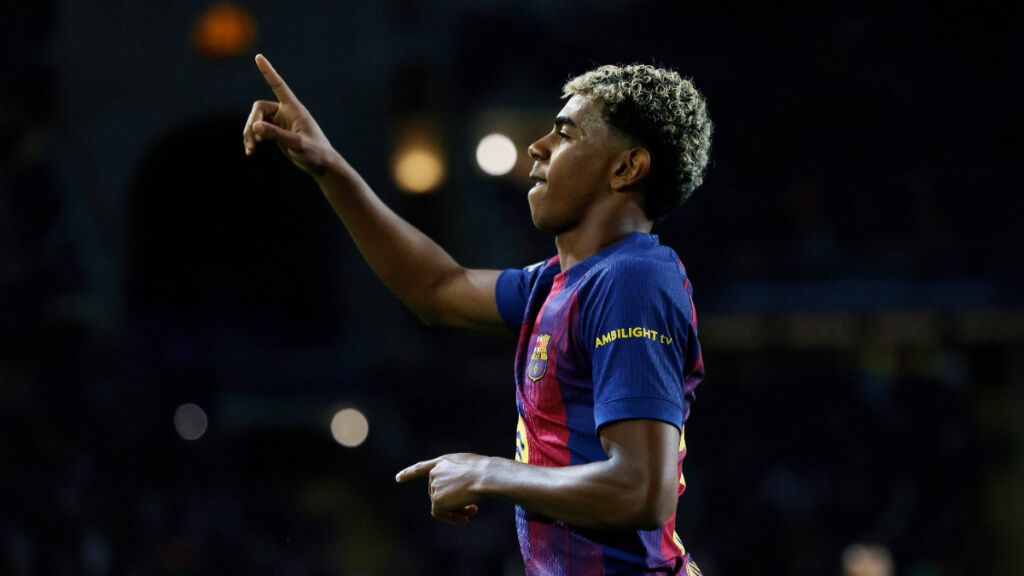 Lamine Yamal dedica un gol a su pareja, Nicki Nicole (Cordon Press)