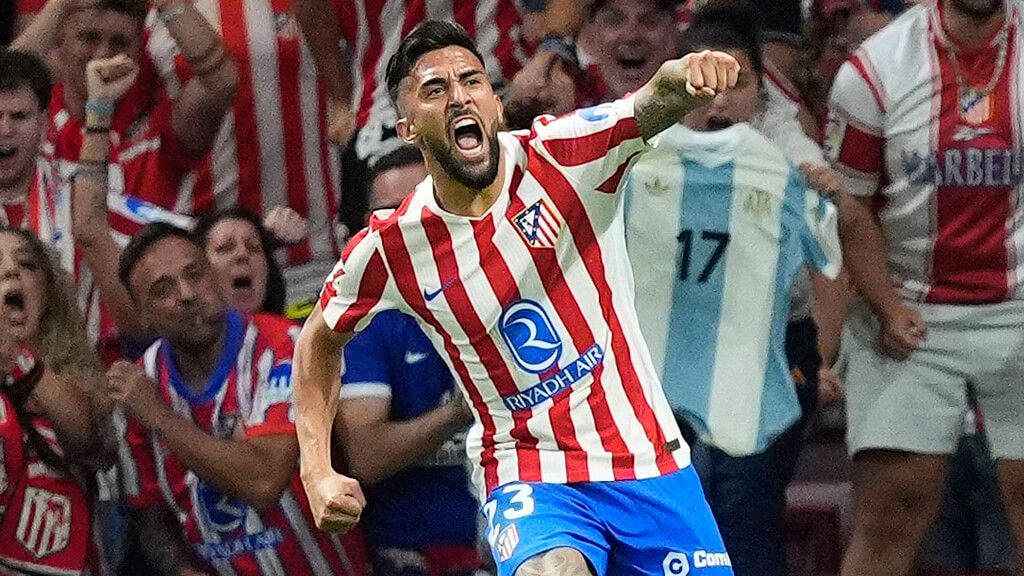  Nico González celebra un gol con el Atlético de Madrid (Cordon Press)