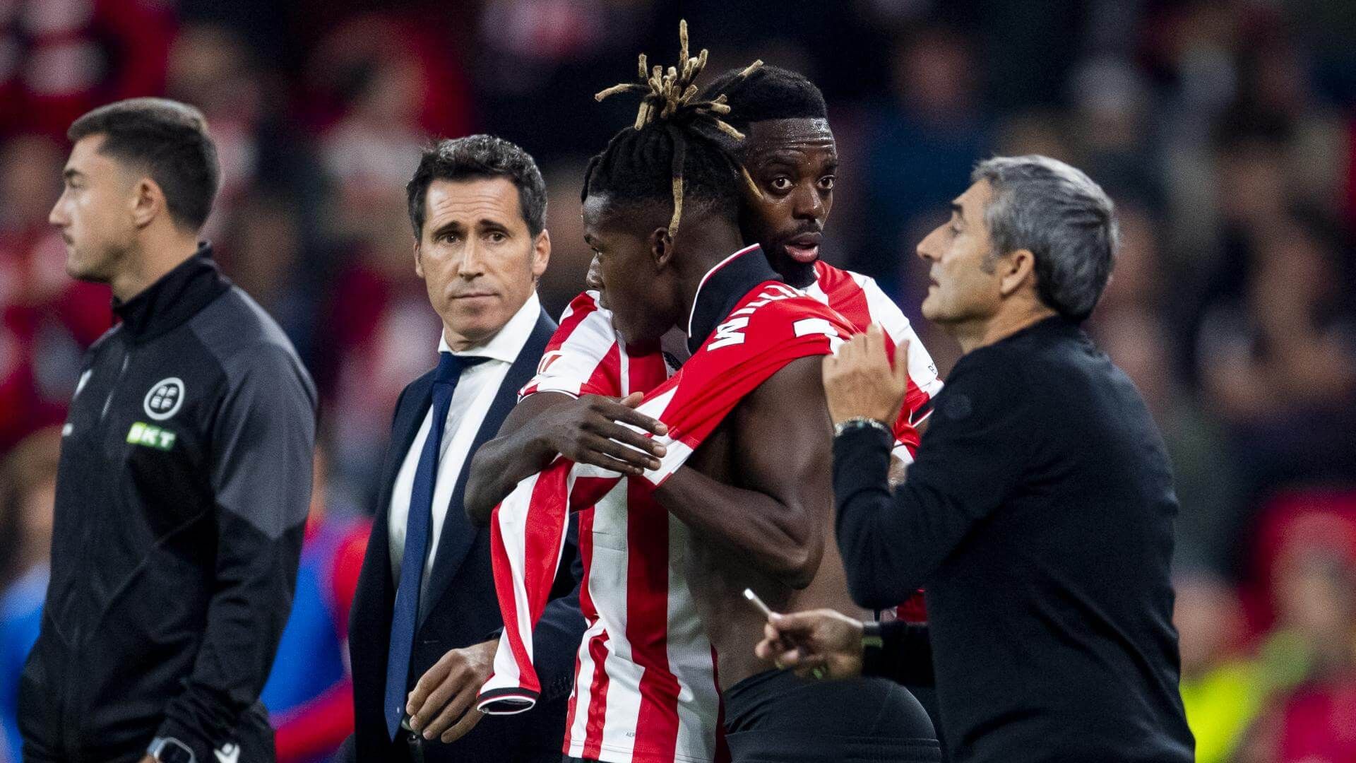  Nico Williams entra por Iñaki en San Mamés ante el Mallorca.