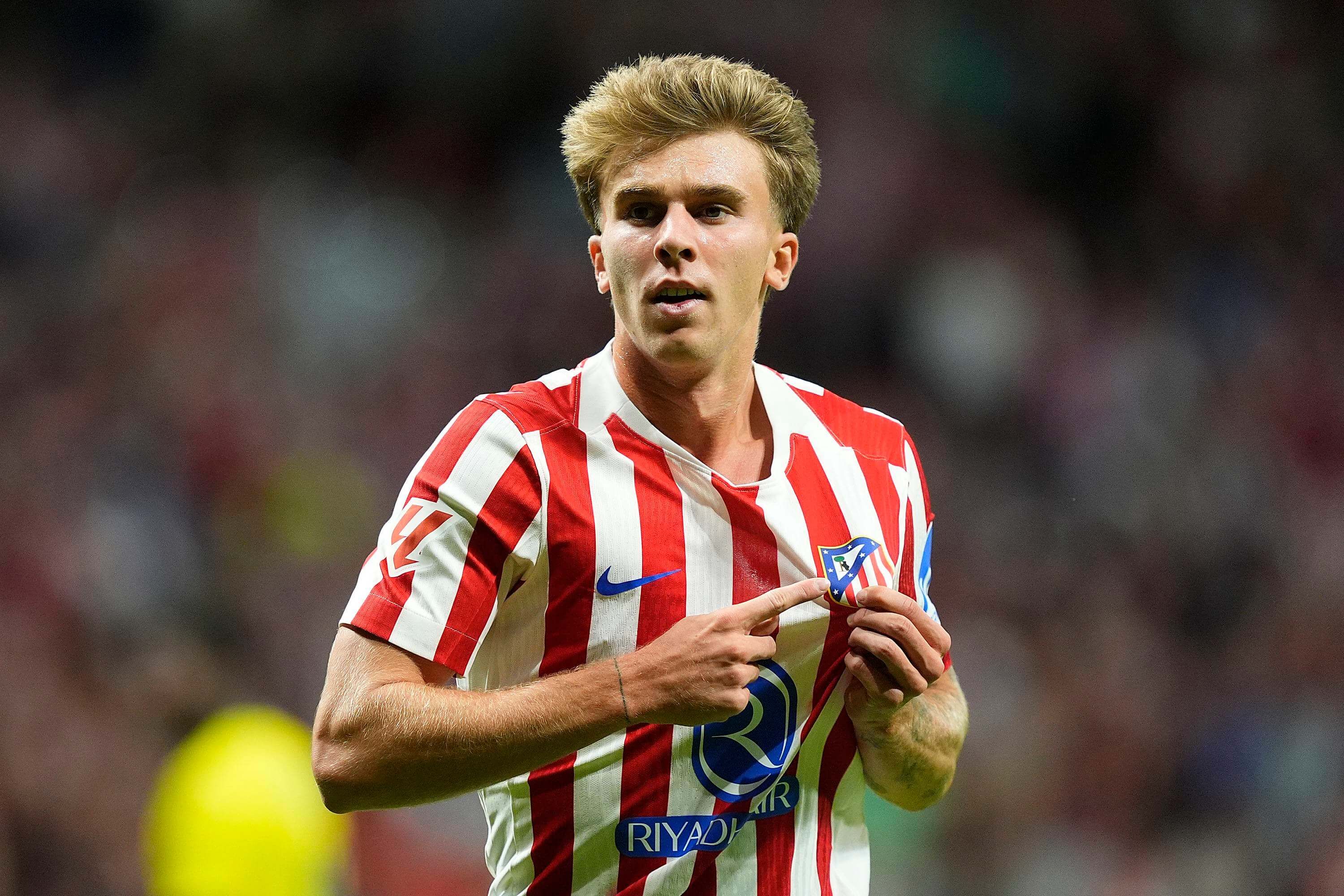  Pablo Barrios en un partido del Atlético de Madrid