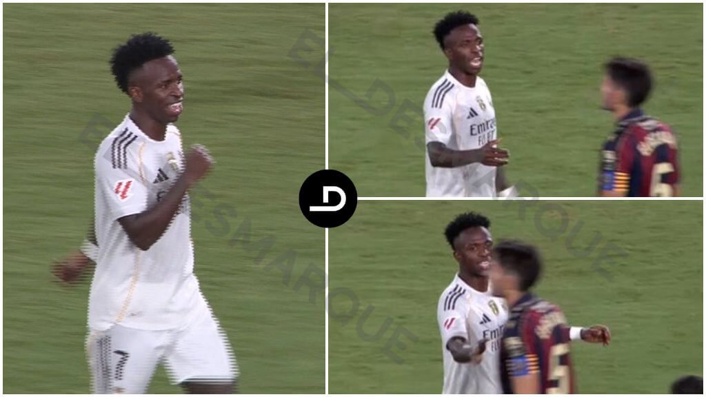  Primer gesto de Vinicius ante Unai Elgezabal (Fotos ElDesmarque)