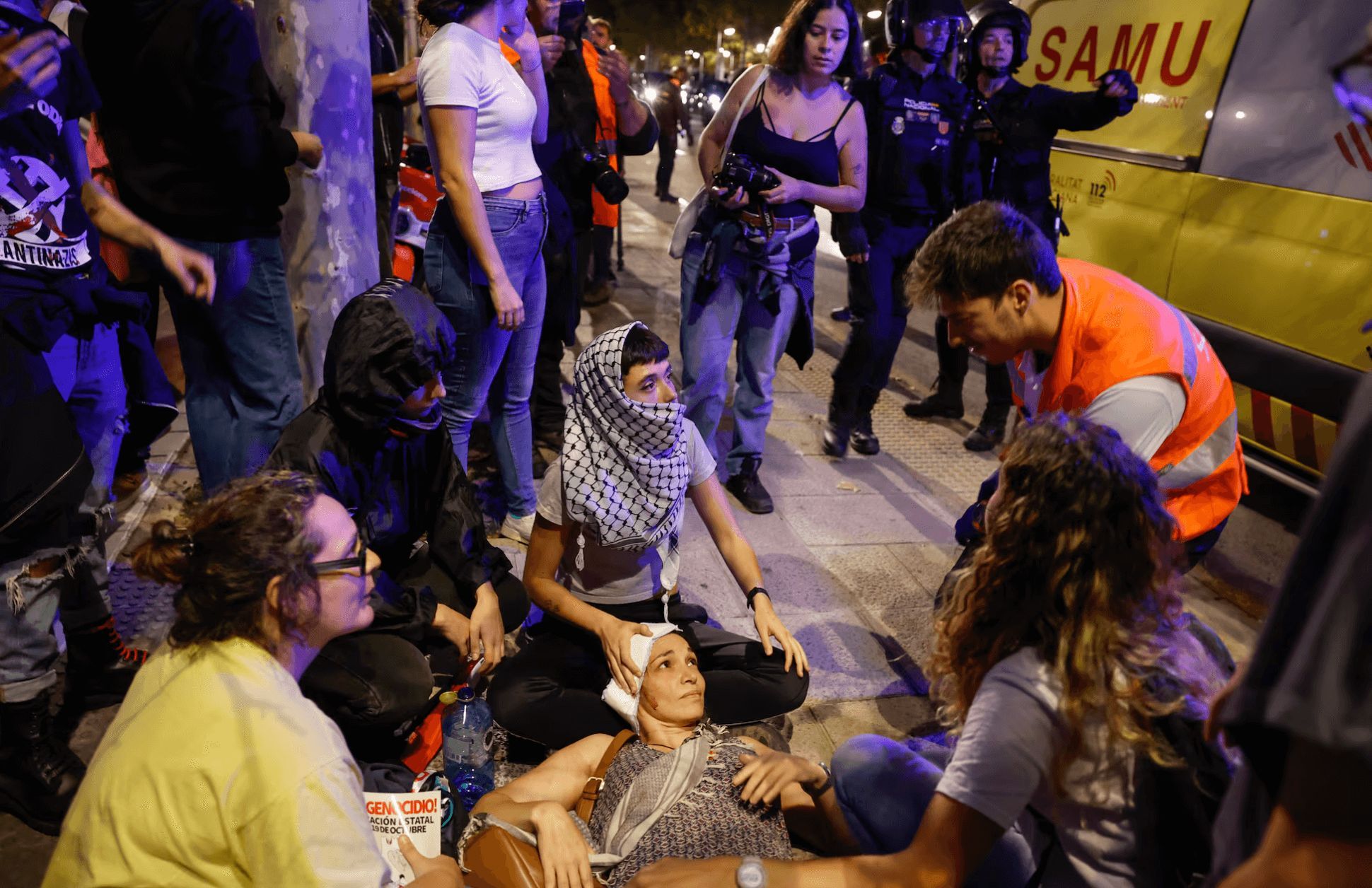 Protestas propalestina contra el Valencia Basket - Hapoel Tel Aviv