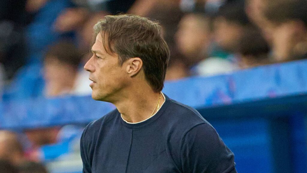  Matías Almeyda, ante el Alavés.
