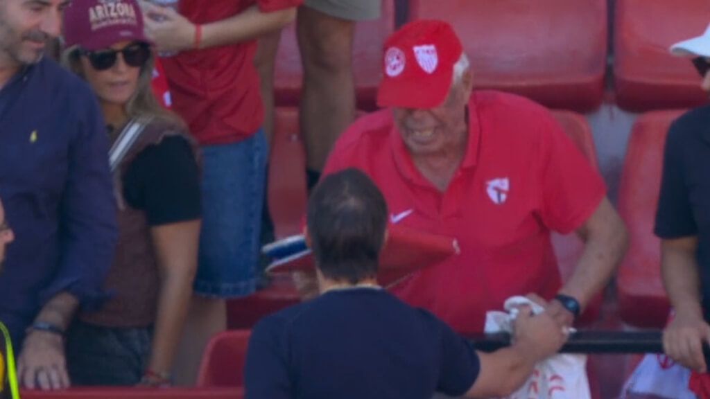 La charla del aficionado con Matías Almeyda.