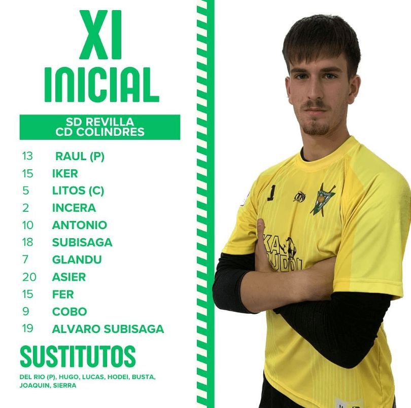 Raúl Ramírez, en el once del Colindres ante el Revilla.