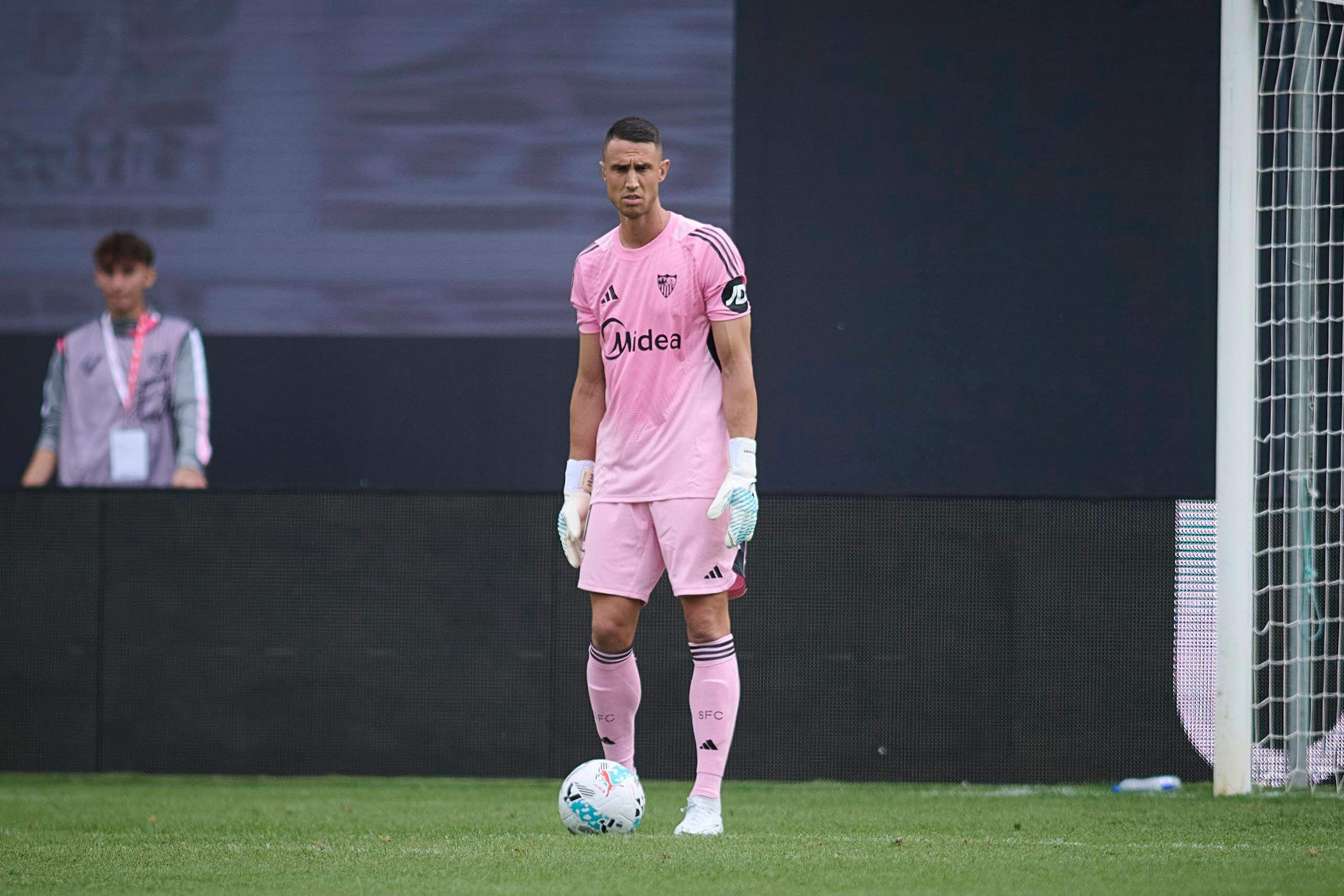  Odysseas Vlachodimos, en el Rayo-Sevilla.