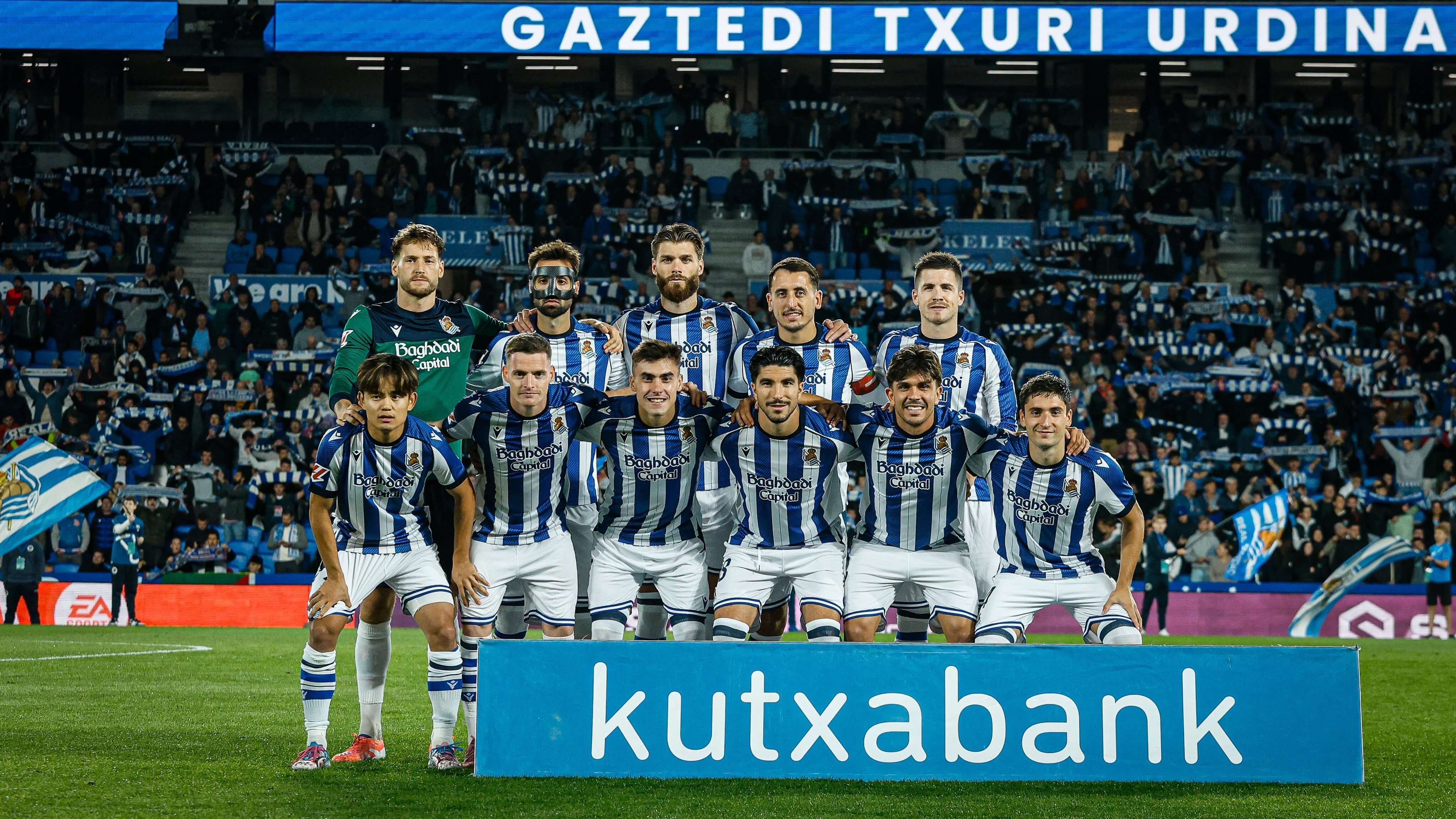 El once titular de la Real Sociedad ante el Mallorca.