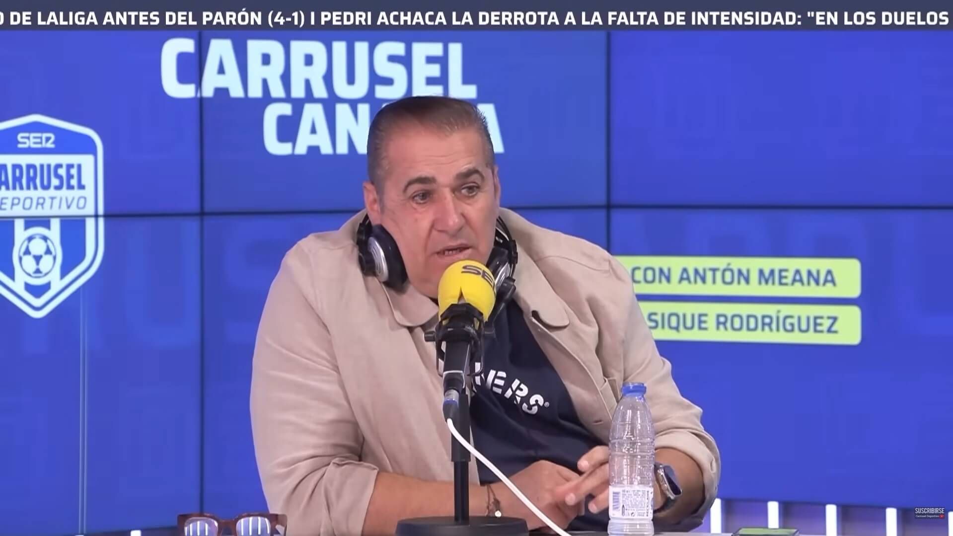 José Ramón Sandoval ha discutido con Iturralde González la elección de los vídeos del CTA (Carrusel Deportivo).