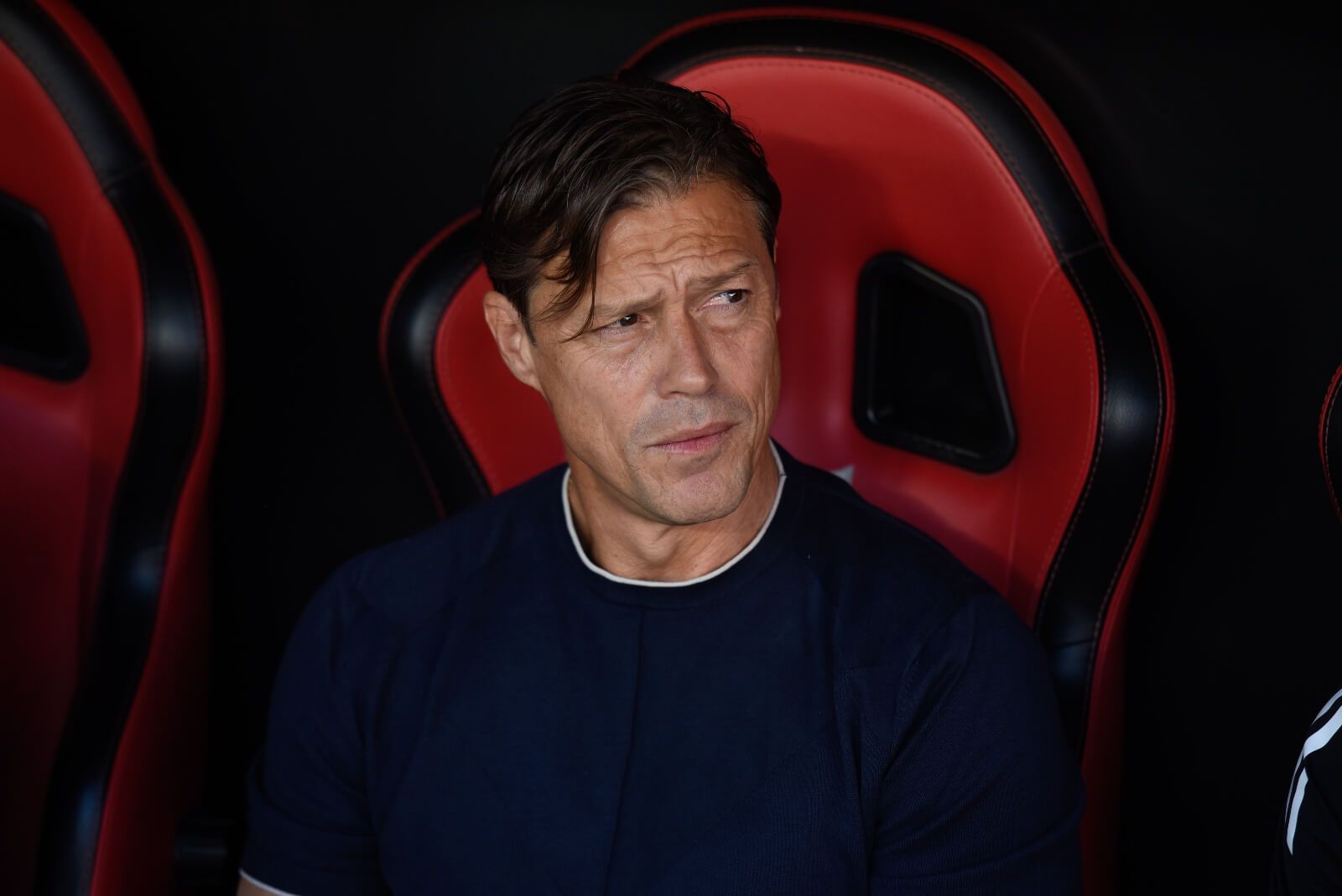  Matías Almeyda, en el Sevilla-Barcelona.