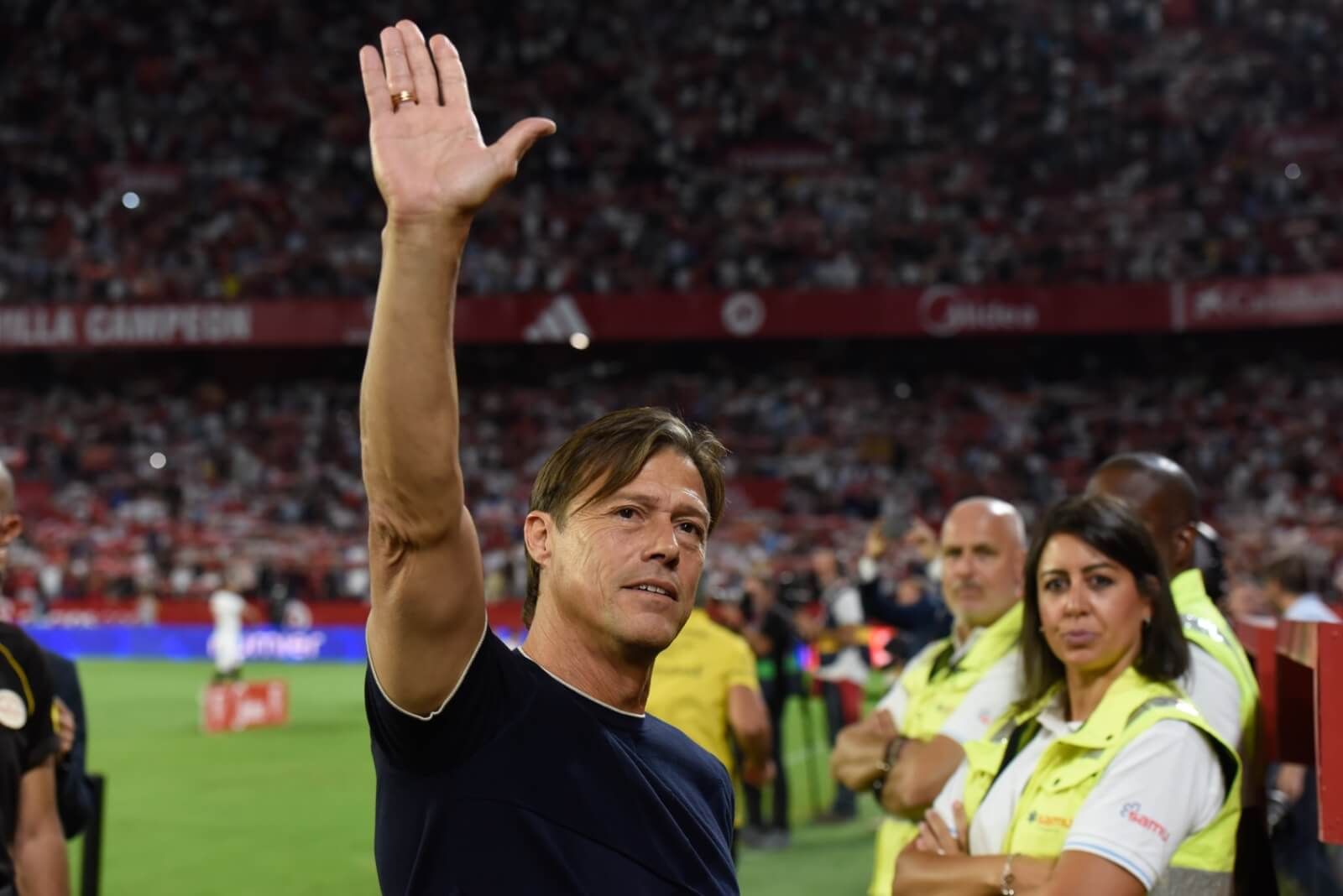 Almeyda, en el Sevilla-Villarreal.