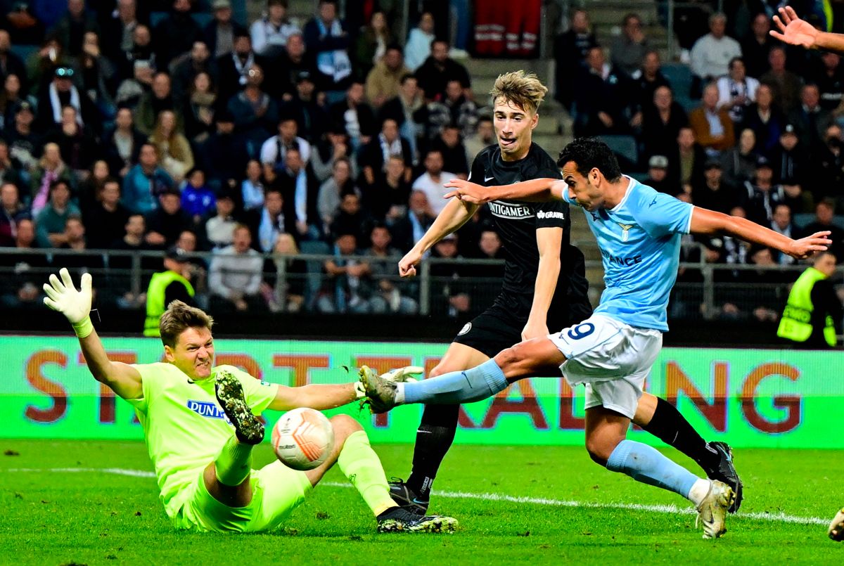  Disparo de Pedro en el Sturm Graz-Lazio.