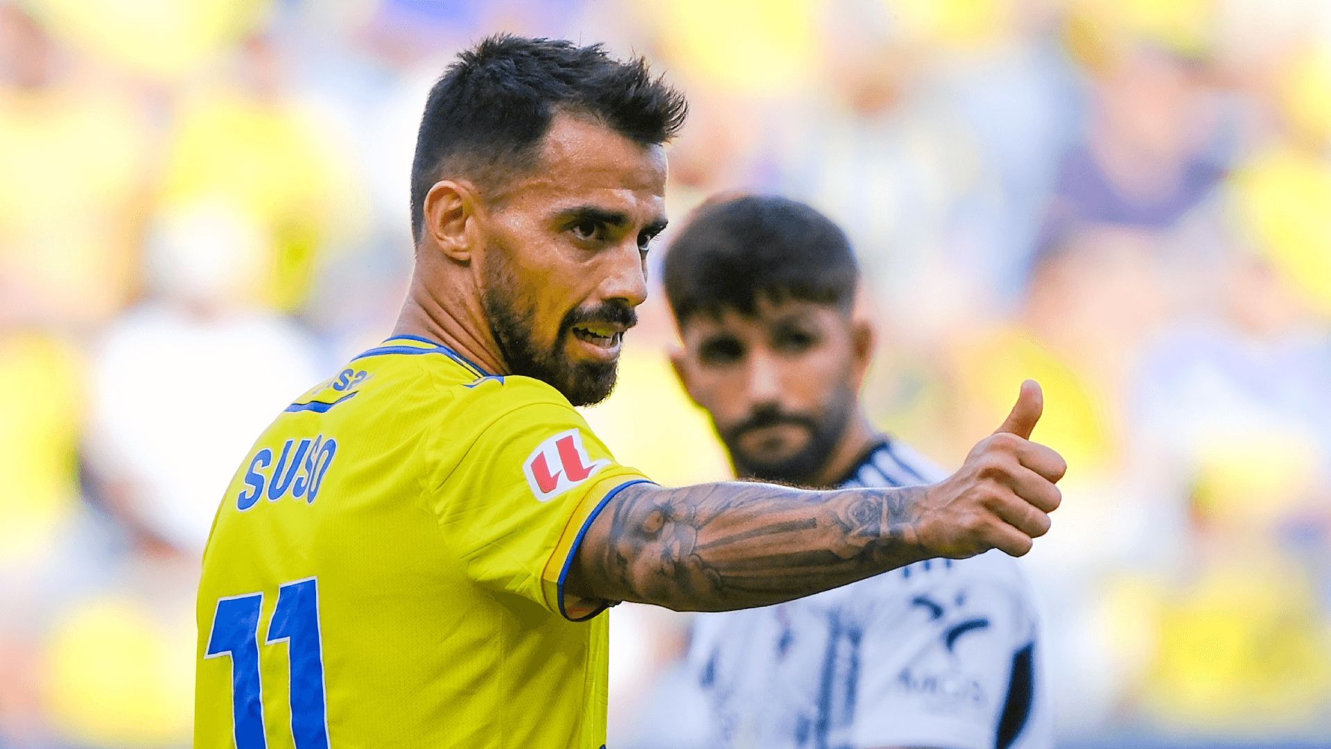 Suso, en un partido del Cádiz.