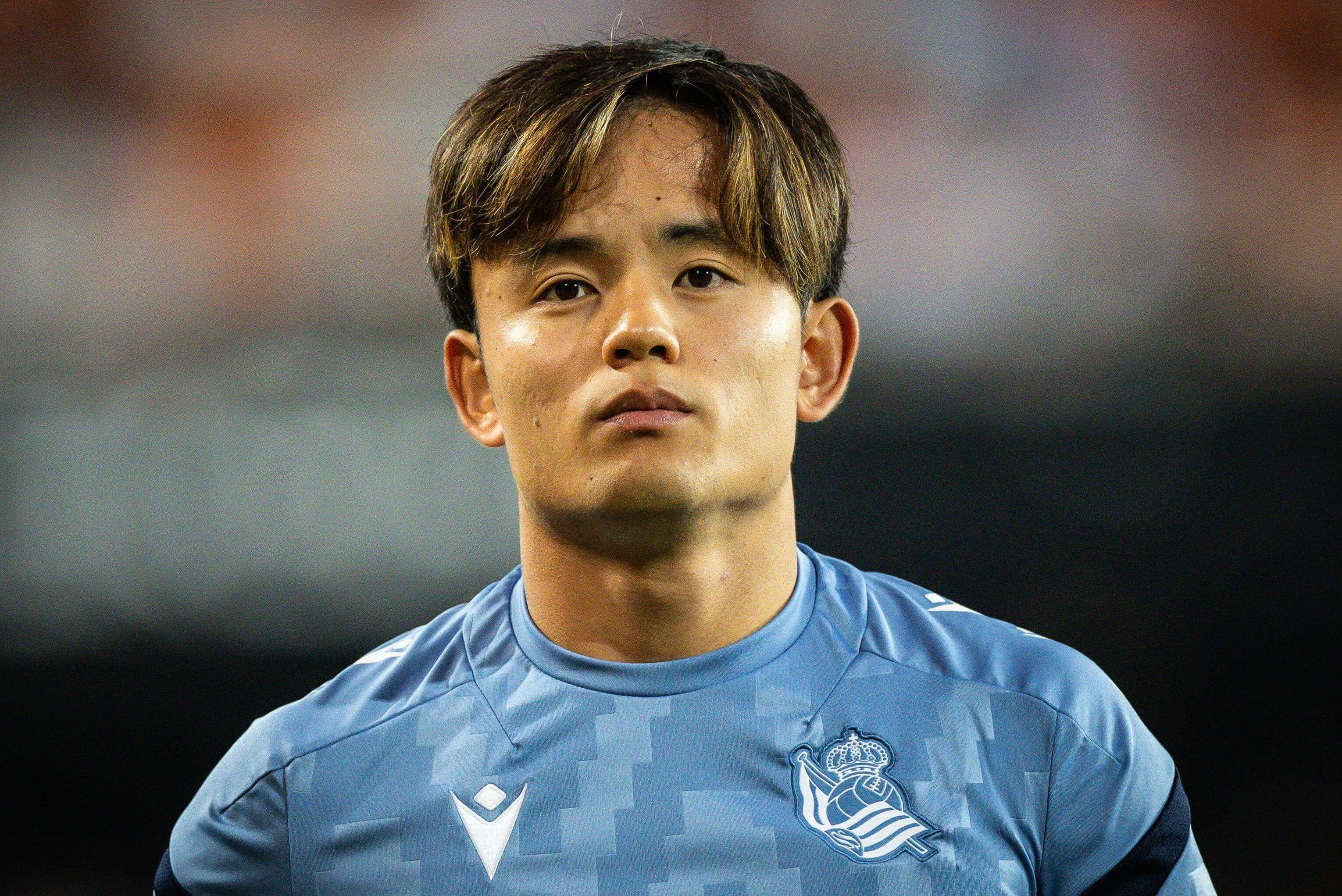 Take Kubo, en un partido con la Real Sociedad.