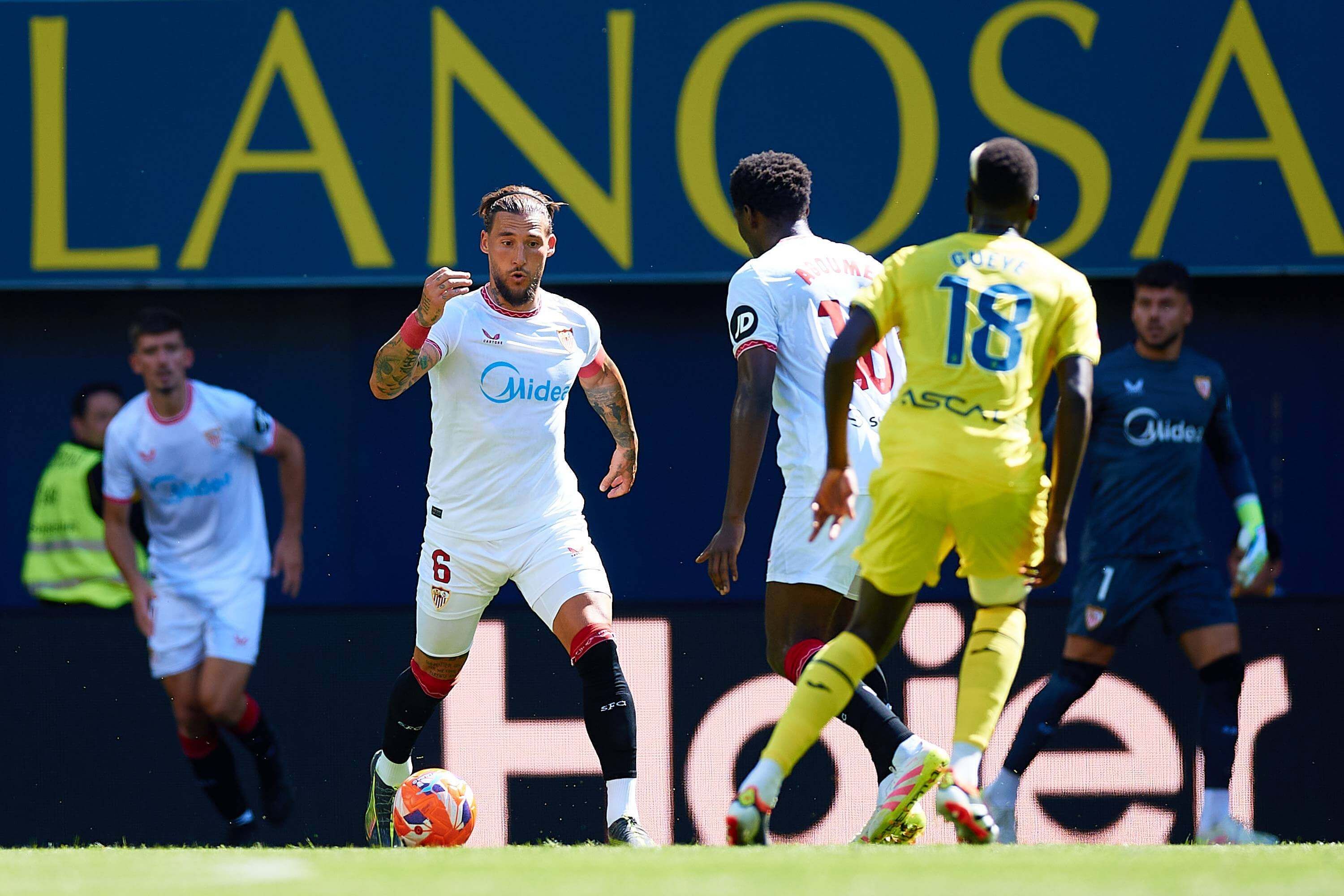 Gudelj, en el Villarreal-Sevilla.