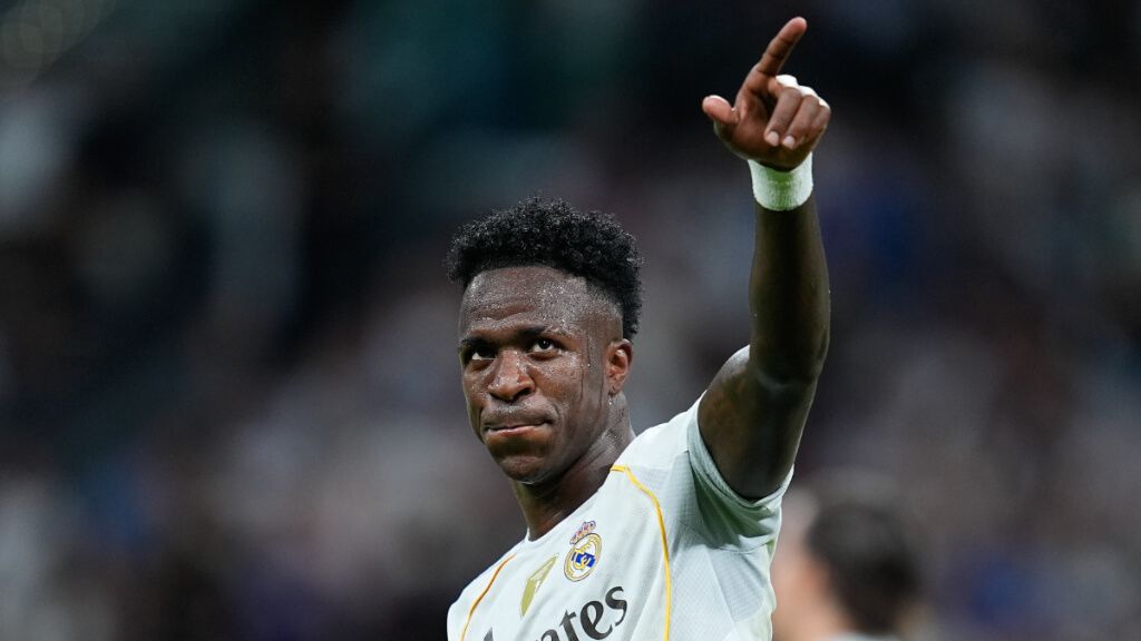 Vinicius celebrando un gol con el Madrid (Europa Press)