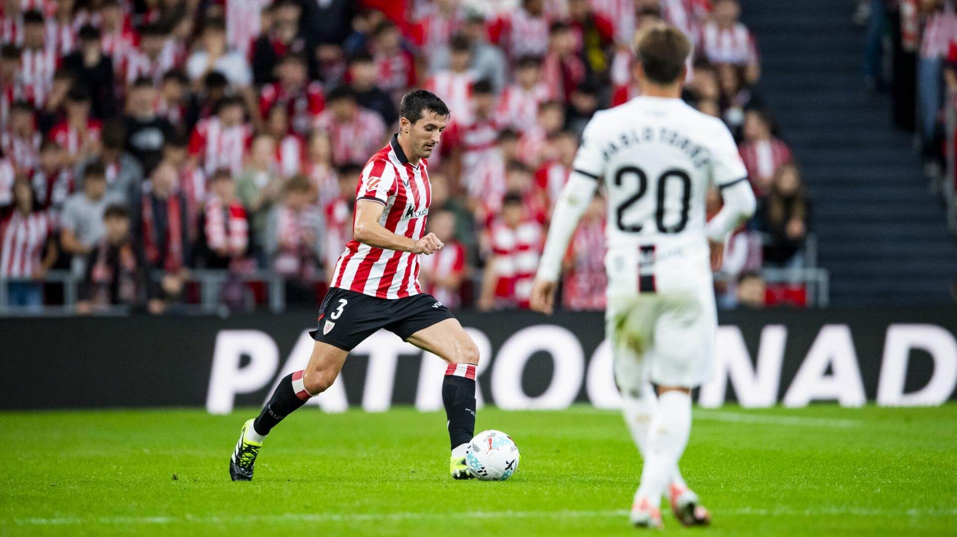 Dani Vivian, en San Mamés, ante el Mallorca.