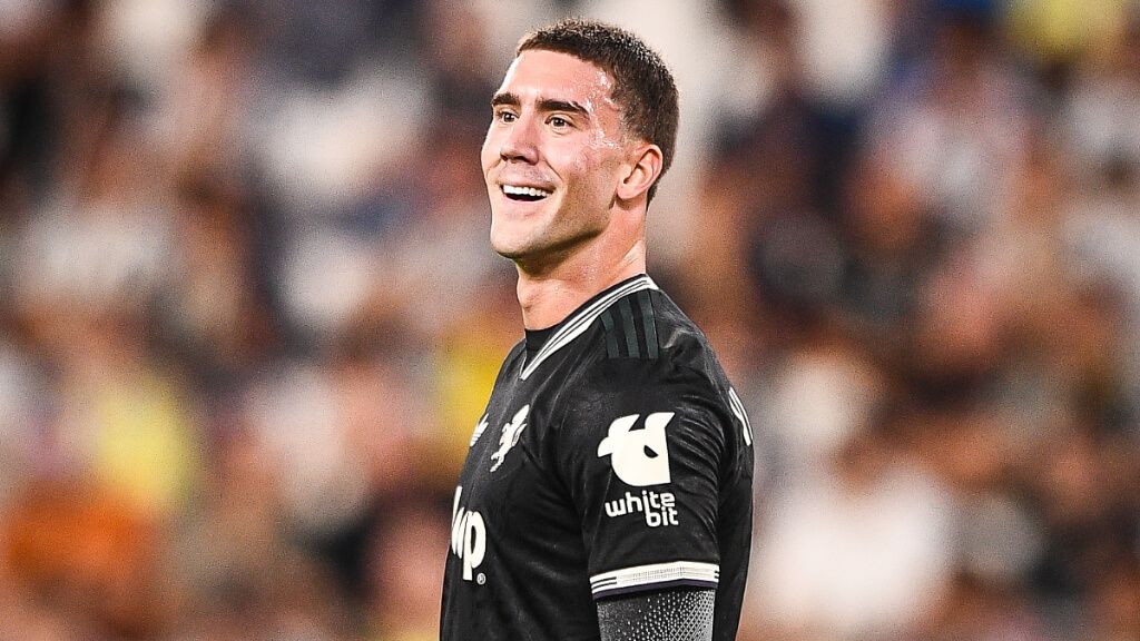 Vlahović en un partido de la Juventus (Europa Press)