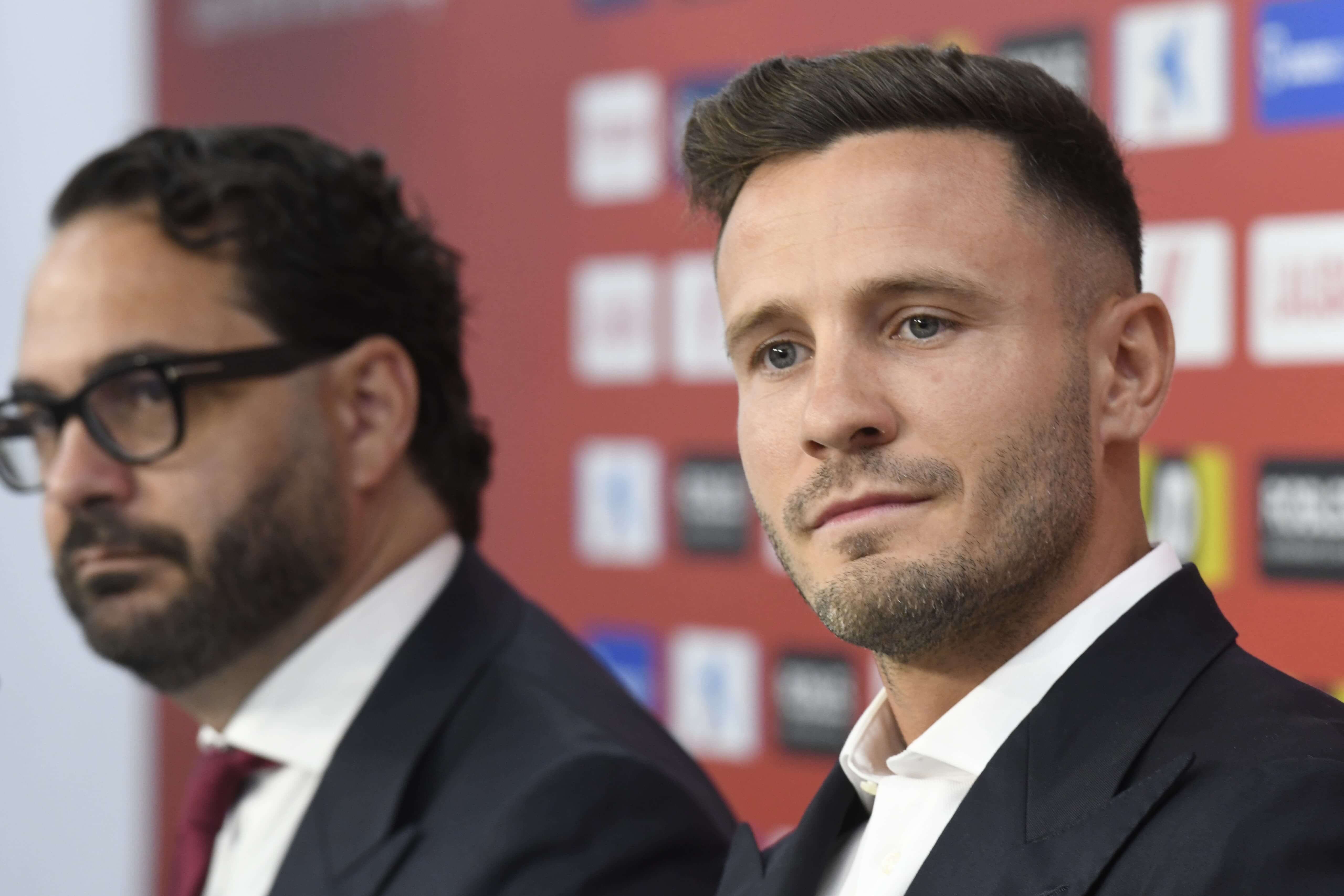  Saúl Ñíguez, durante su presentación oficial