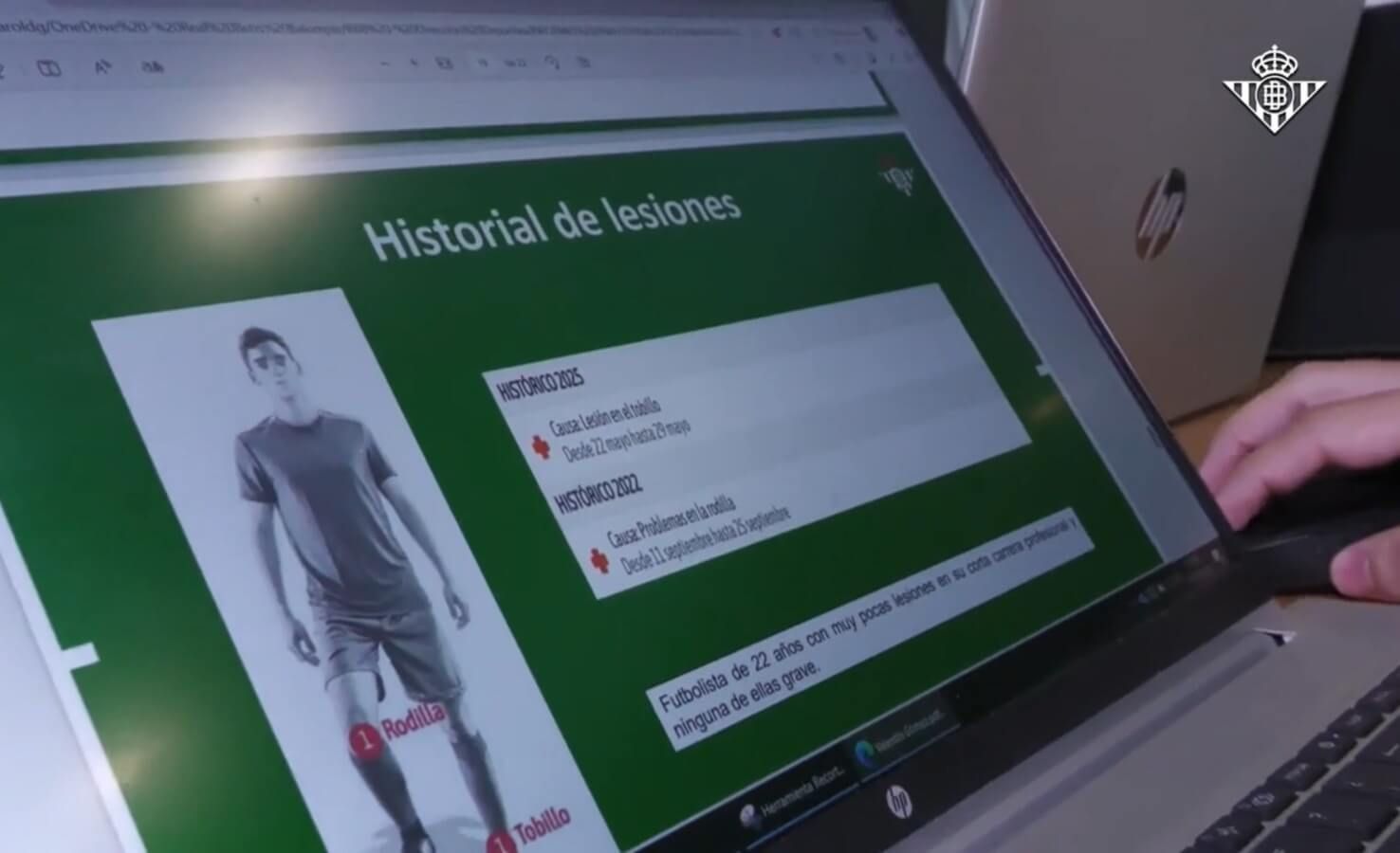  Historial de lesiones de Valentín Gómez.