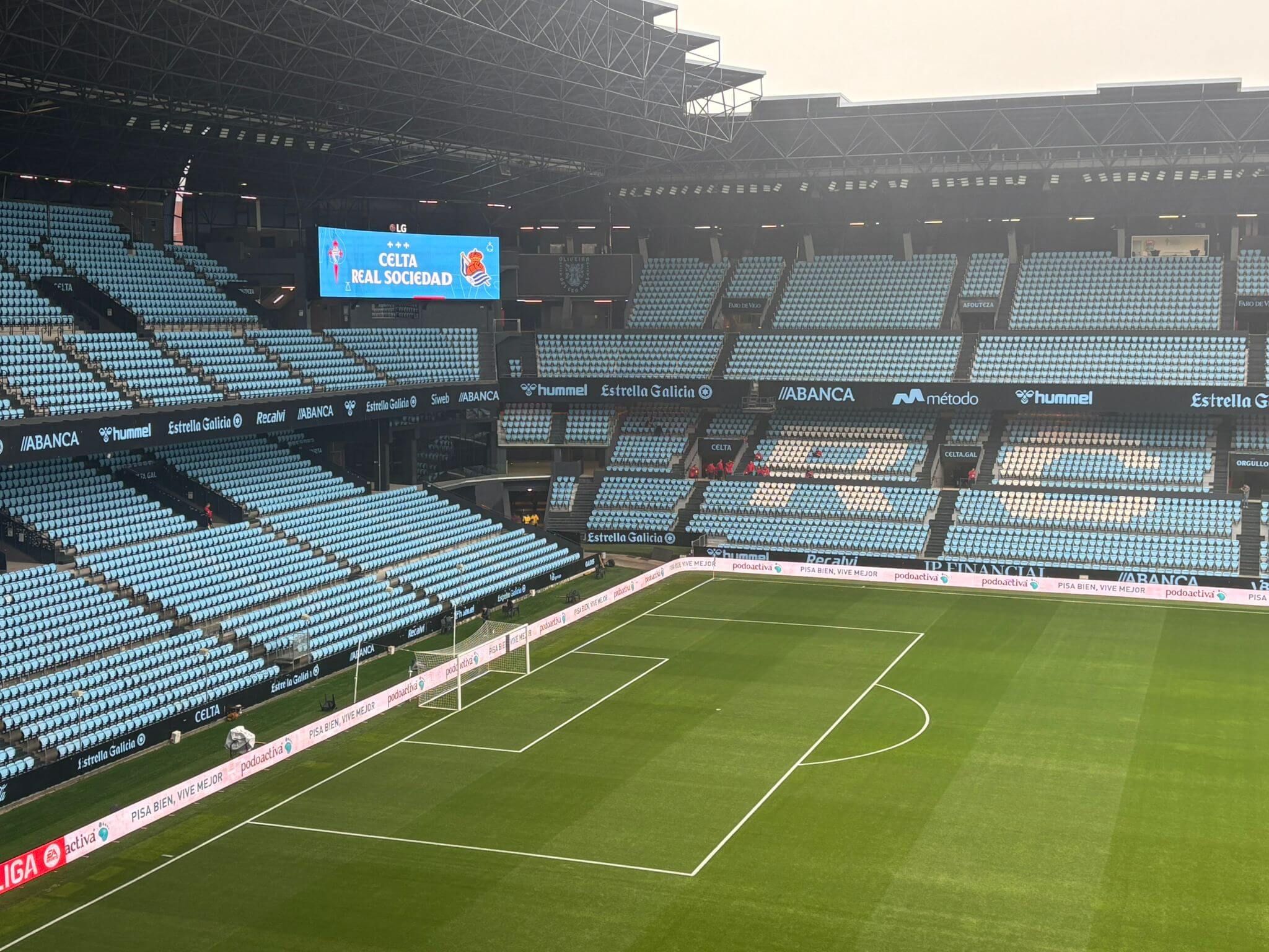 Estadio de Balaídos en la previa del Celta-Real Sociedad.