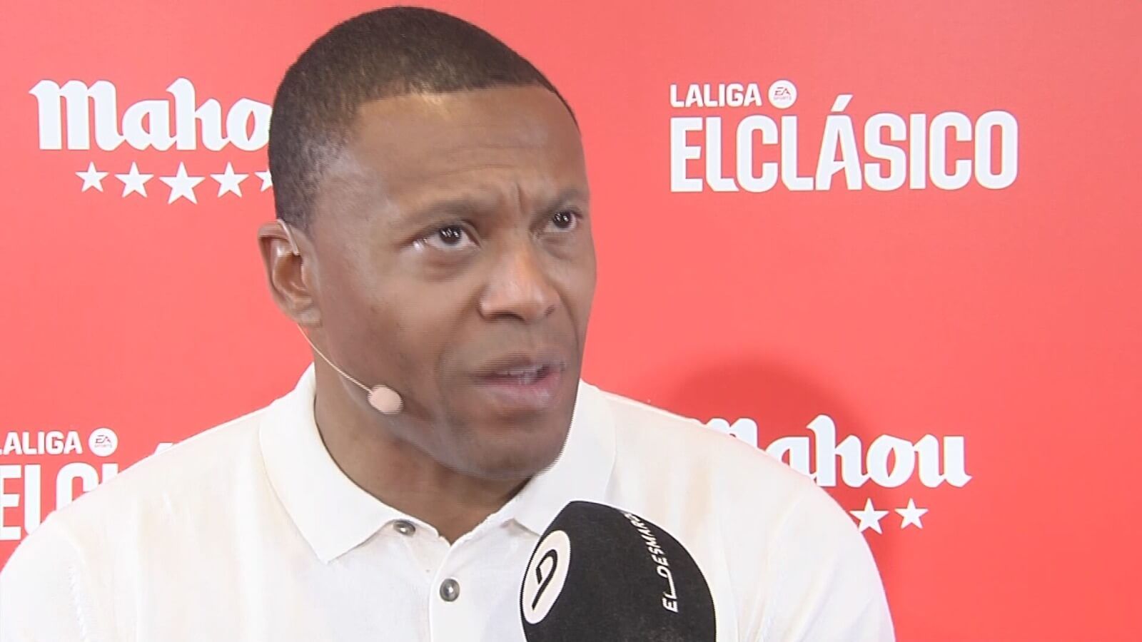 Julio Baptista, ante los micrófonos de ElDesmarque en el acto de Mahou.