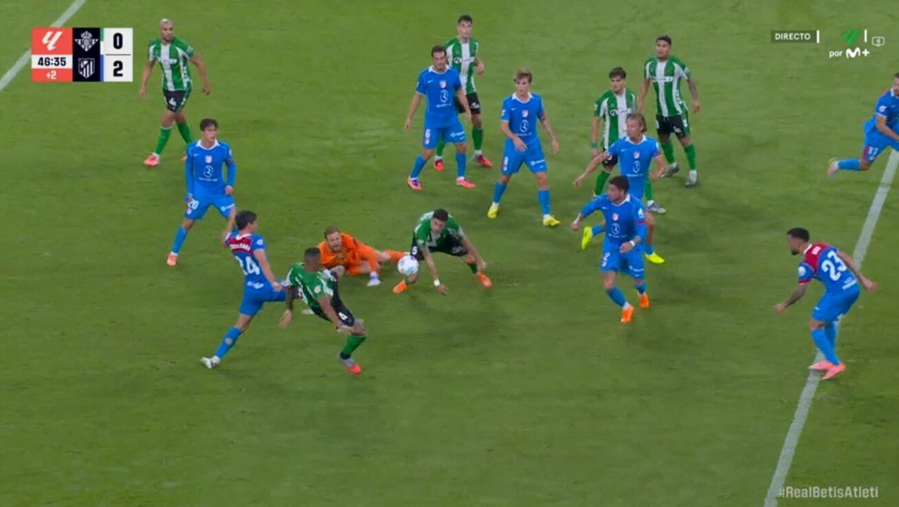  El posible penalti que reclamó Natan en el Betis - Atlético de Madrid.
