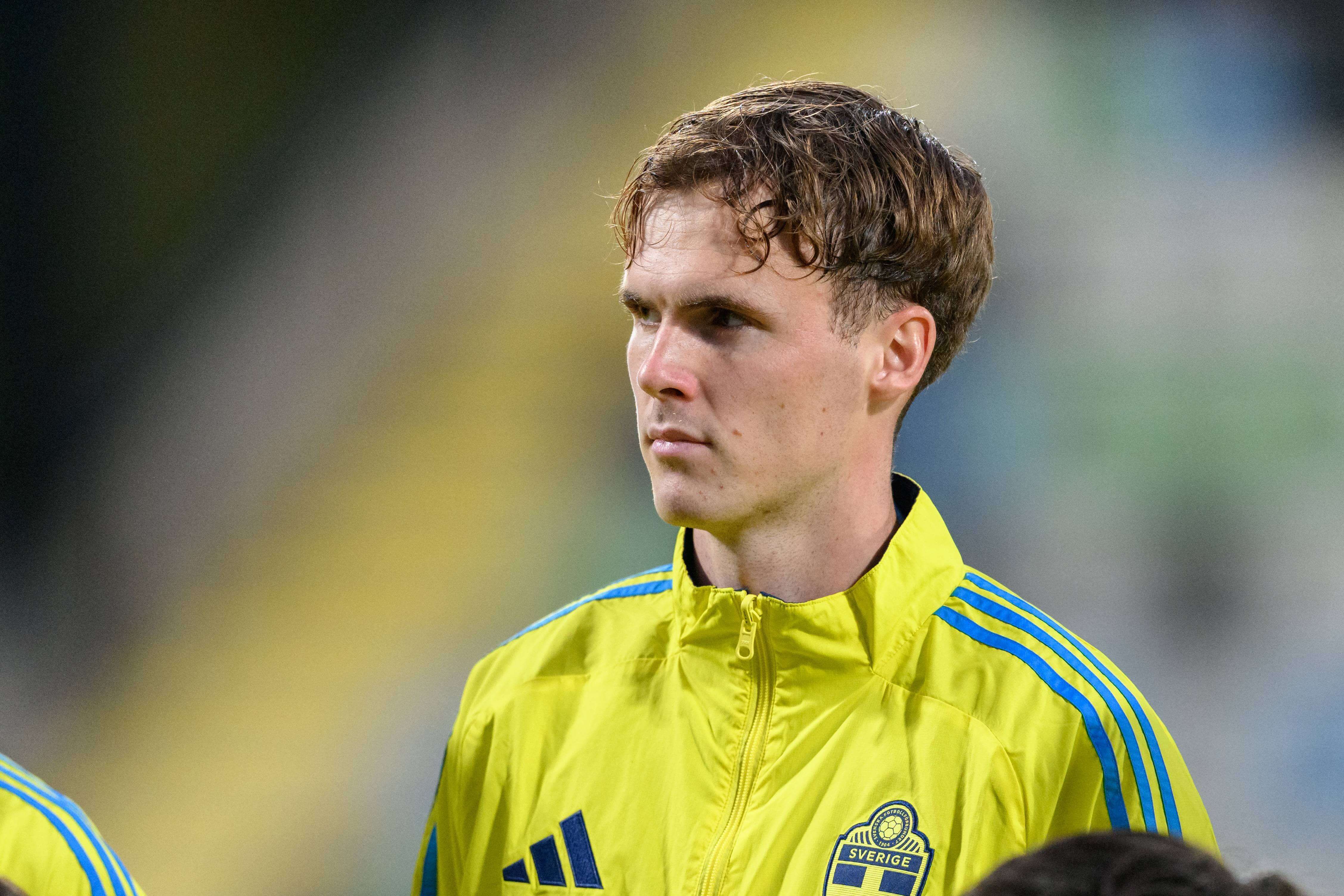  Williot Swedberg, jugador del Celta, en un partido con Suecia.