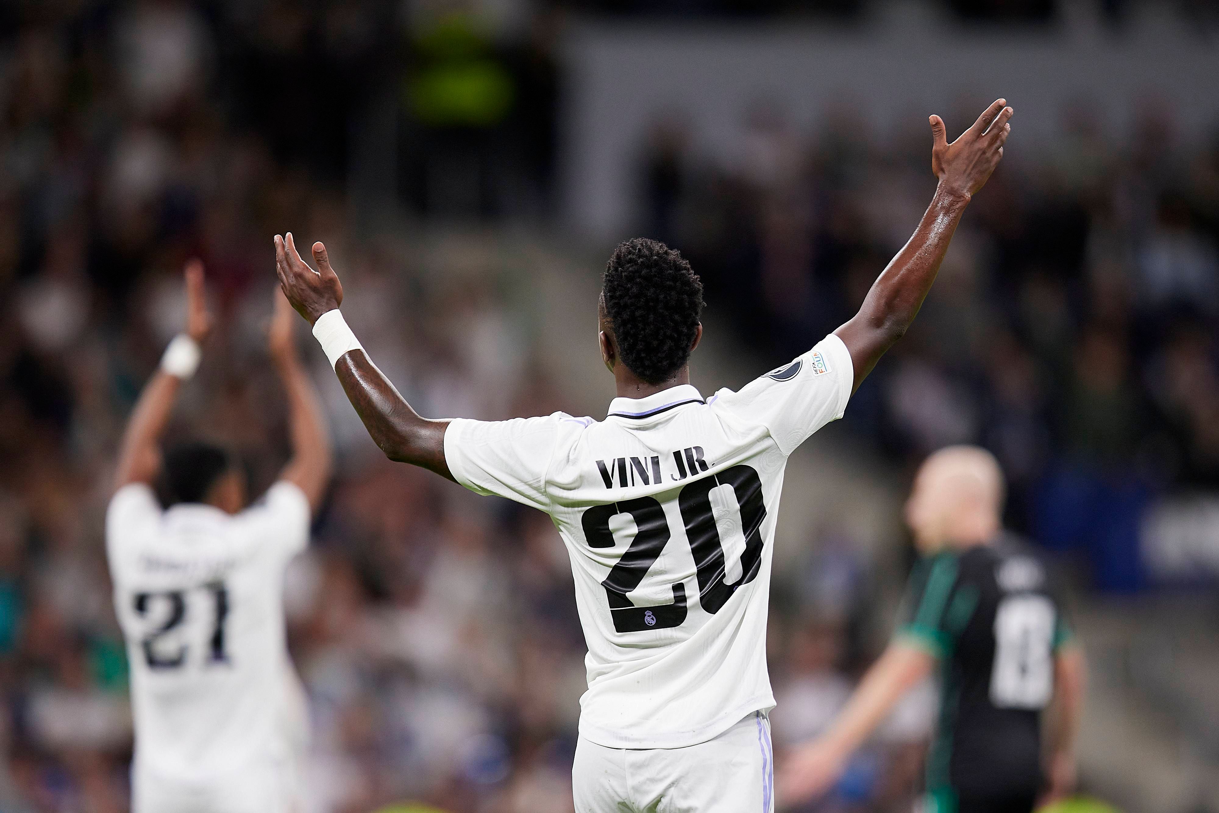  Vinícius celebra su gol ante el Real Madrid-Celtic (FOTO: Cordón Press).