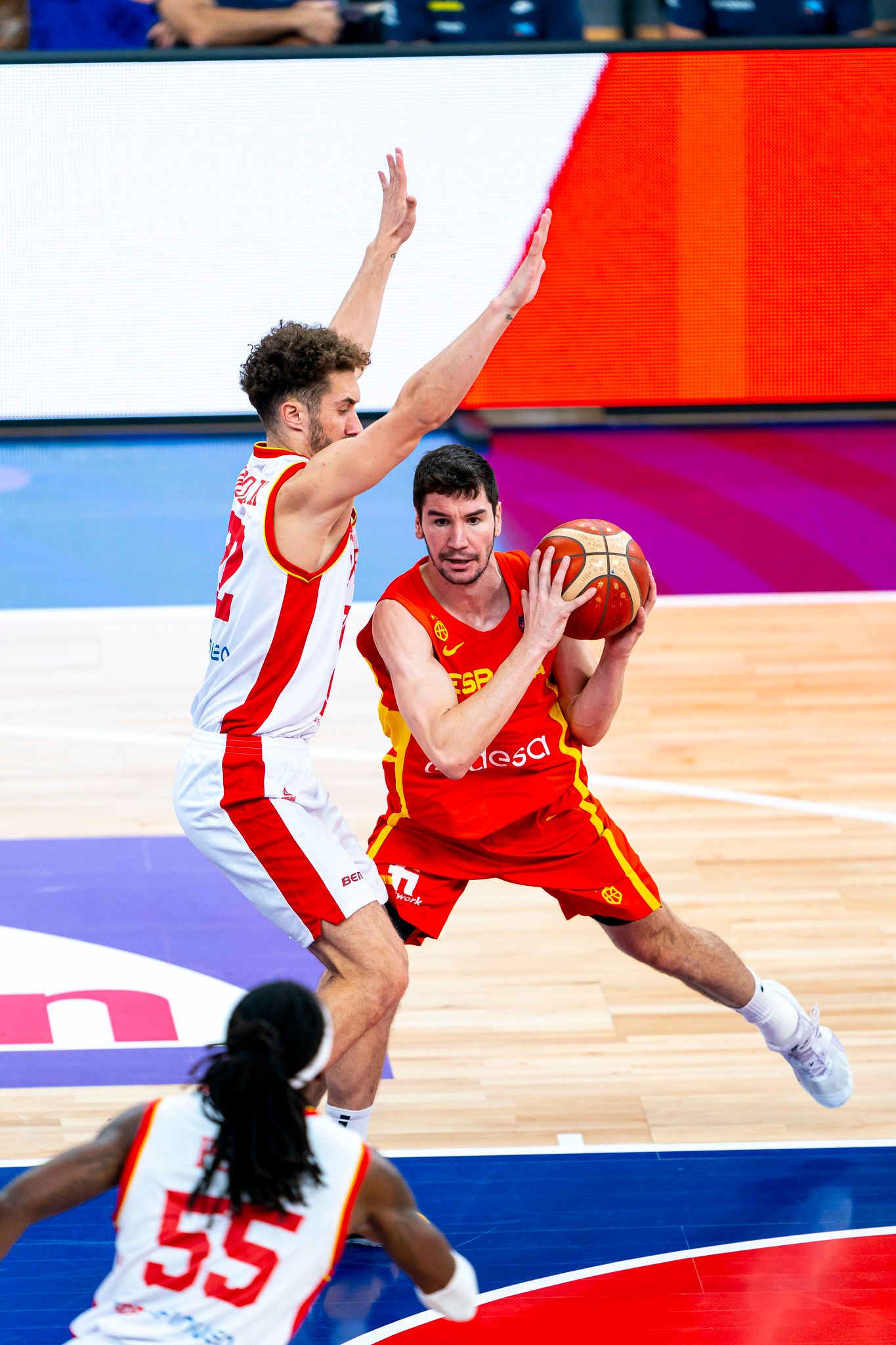 Darío Brizuela, uno de los destacados de España ante Montenegro.